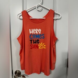 St. John's Bay Orange Tank Top - Here Comes the Sun